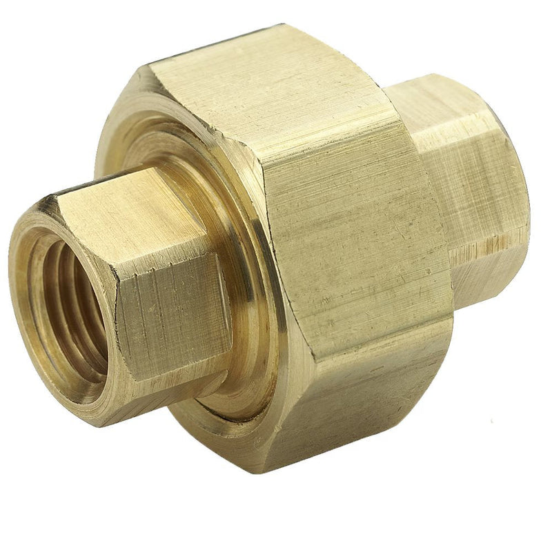 212P-4 by Parker | Union | 1/4" Female Pipe Thread | 1-3/16" Hex | 1.54" Length | Straight | Brass | Pack of 10