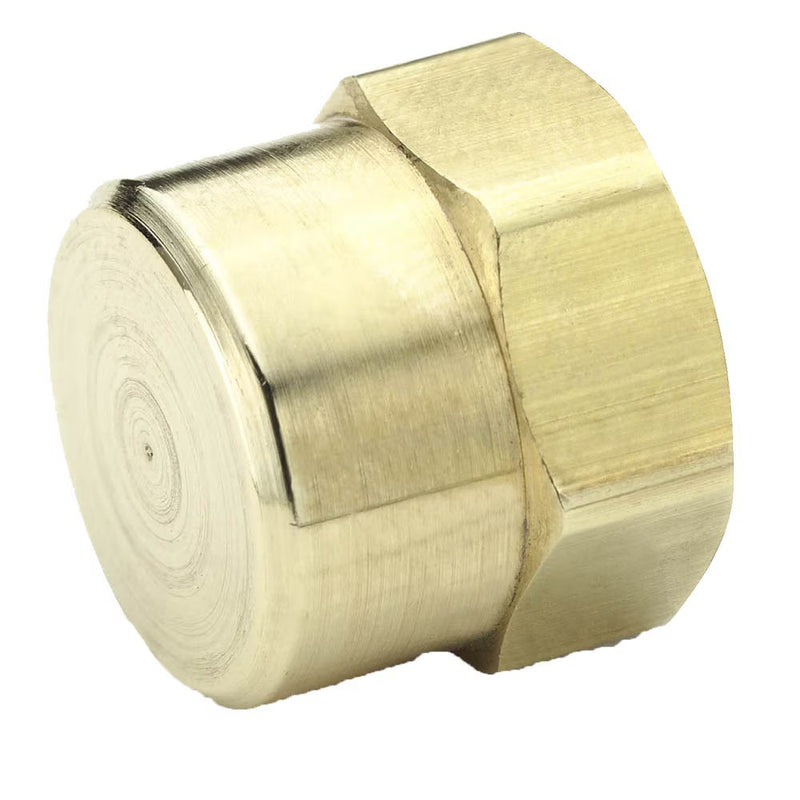 213P-8 by Parker | Cap | 1/2" Female Pipe Thread | 1-1/16" Hex | .87" Length | Brass | Pack of 10