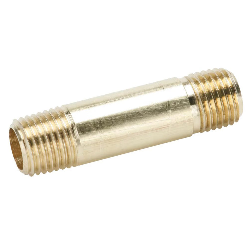 215PNL-4-25 by Parker | Nipple | 1/4" Male Pipe Thread | 2.5" Length | Long | Straight | Brass | Pack of 10