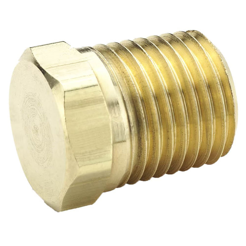 218P-12 by Parker | Legris Hex Head Plug | 3/4" Male Pipe Thread | 1-1/16" Hex | 1.054" Length | Brass | Pack of 10