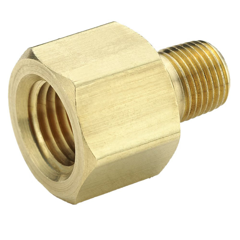 222P-8-8 by Parker | Legris Reducer | 1/2" Male NPTF Thread x 1/2" Female NPTF Thread | 1-1/16" Hex | 1.66" Length | Straight | Brass | Pack of 10
