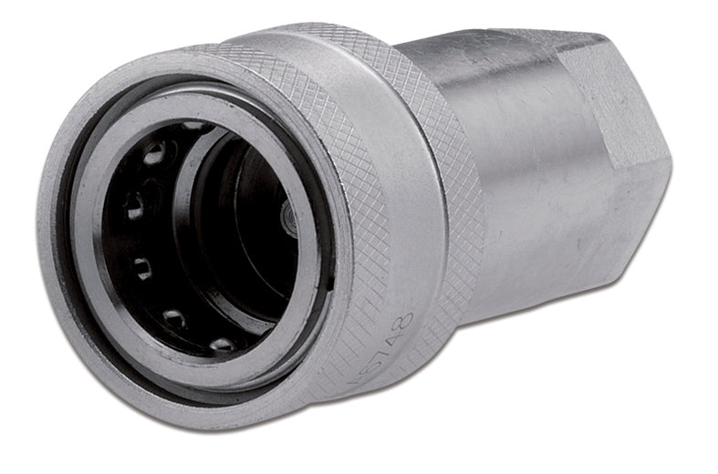 QAF-1212-FNPR ARGUS by Kuriyama | Hydraulic Quick Disconnect Coupling | QA-ISO-A | Poppet Standard ISO 7241 A | -12 ISO 7241 A x -12 Female NPTF | Socket | Galvanized Steel