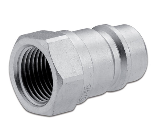 QAM-0404-FNPR ARGUS by Kuriyama | Hydraulic Quick Disconnect Coupling | QA-ISO-A | Poppet Standard ISO 7241 A | -04 ISO 7241 A x -04 Female NPTF | Plug | Galvanized Steel