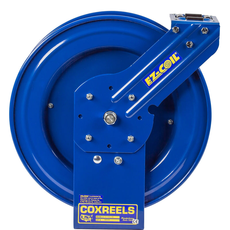 EZ-P-BLL-350 by Coxreels | P Pure Flow Series | 300 PSI EZ-Coil Safety Spring Driven Hose Reel for Breathing Air & Clean Fluids | 3/8" Hose ID, 3/8" FNPT Inlet | Steel | 50ft Capacity, Hose Not Included