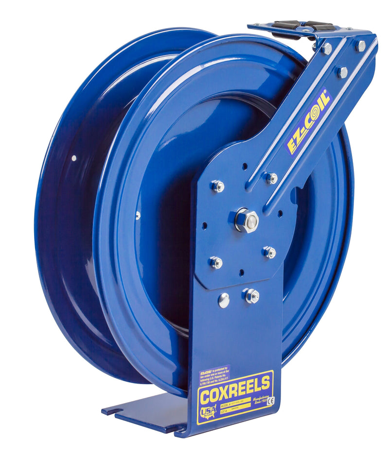 EZ-P-BHL-350 by Coxreels | P Pure Flow Series | 6,000 PSI EZ-Coil Safety Spring Driven Hose Reel for Breathing Air & Clean Fluids | 3/8" Hose ID, 3/8" FNPT Inlet | Steel | 50ft Capacity, Hose Not Included