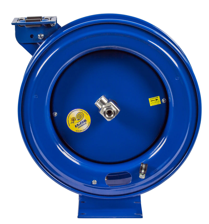 EZ-P-BHL-350 by Coxreels | P Pure Flow Series | 6,000 PSI EZ-Coil Safety Spring Driven Hose Reel for Breathing Air & Clean Fluids | 3/8" Hose ID, 3/8" FNPT Inlet | Steel | 50ft Capacity, Hose Not Included