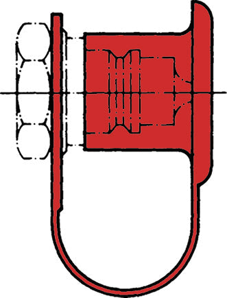 QBC-12 ARGUS by Kuriyama | Hydraulic Quick Disconnect Dust Cap for Male Plug | QB-ISO-B | Poppet Standard ISO 7241 B | for -12 Size | Red | Plastic