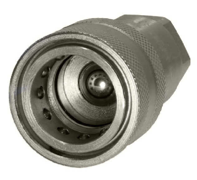 QC-AGBL12-F-08N by Couplamatic | Hydraulic Quick Coupler | AGBL Series | 1/2" Body Size x 1/2-14 Female NPT | Socket | Zinc Plated