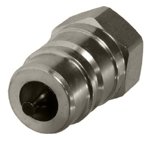 QC-AGPT06-F-06S by Couplamatic | Hydraulic Quick Coupler | AGPT Series | 1/4" Body Size x 9/16-18 Female SAE | Socket | Zinc Plated