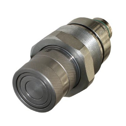 QC-CRTG12-F-M48 by Couplamatic | Hydraulic Quick Coupler | CRTG Series Replacement Cartridge Coupler | 1/2" Body Size | 48mm Cartridge Thread | Socket | Zinc Nickel Plated