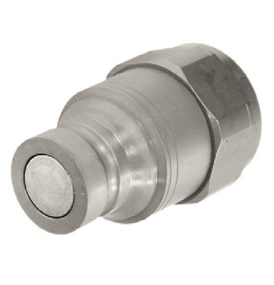 QC-FF12-M-12S by Couplamatic | Hydraulic Quick Coupler | FF Series | ISO 16028 Flat Face | 1/2" Body Size x 1-1/16x12 Female SAE | Plug | Zinc Nickel Plated