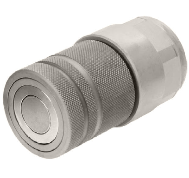 QC-FF12-F-12S by Couplamatic | Hydraulic Quick Coupler | FF Series | ISO 16028 Flat Face | 1/2" Body Size x 1-1/16x12 Female SAE | Socket | Zinc Nickel Plated