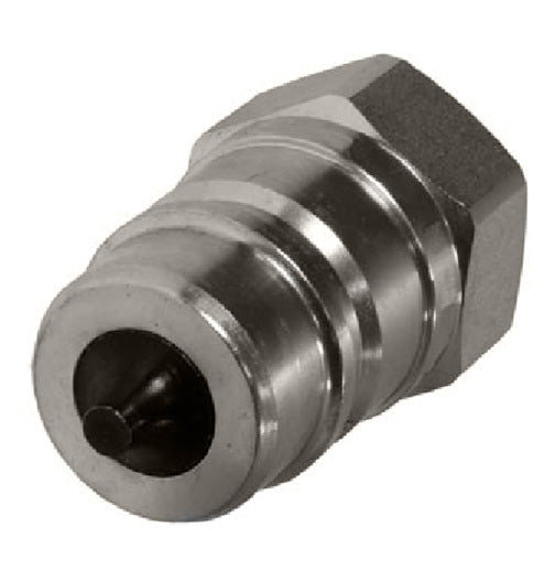 QC-ISOA10-M-06N by Couplamatic | Hydraulic Quick Coupler | ISO A Series | 3/8" Body Size x 3/8-18 Female NPT | Plug | Zinc Plated