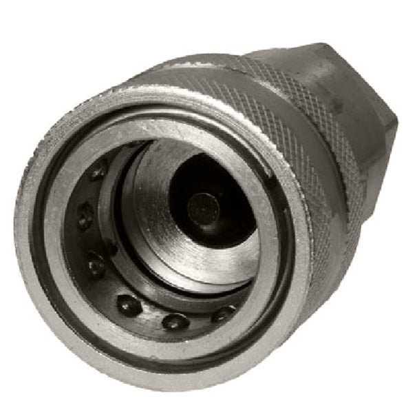 QC-AGPT12-F-08N by Couplamatic | Hydraulic Quick Coupler | ISO A Series | 1/2" Body Size x 1/2-14 Female NPT | Socket | Zinc Plated