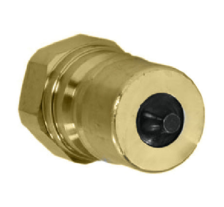QC-BRIB06-M-04N by Couplamatic | Hydraulic Quick Coupler | ISO B Series | 1/4" Body Size x 1/4-18 Female NPT | Plug | Brass