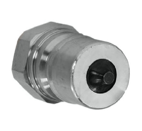 QC-SSIB06-M-04N by Couplamatic | Hydraulic Quick Coupler | ISO B Series | 1/4" Body Size x 1/4-18 Female NPT | Plug | Stainless