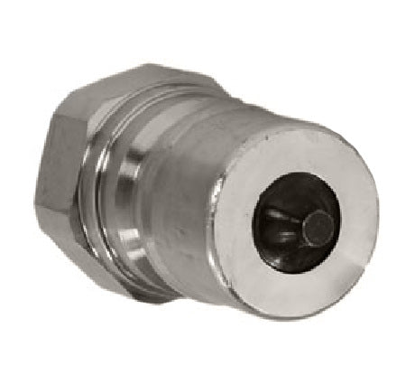 QC-ISOB06-M-04N by Couplamatic | Hydraulic Quick Coupler | ISO B Series | 1/4" Body Size x 1/4-18 Female NPT | Plug | Zinc Plated