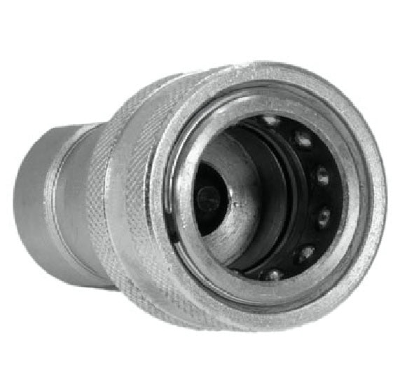 QC-SSIB06-F-04N by Couplamatic | Hydraulic Quick Coupler | ISO B Series | 1/4" Body Size x 1/4-18 Female NPT | Socket | Stainless