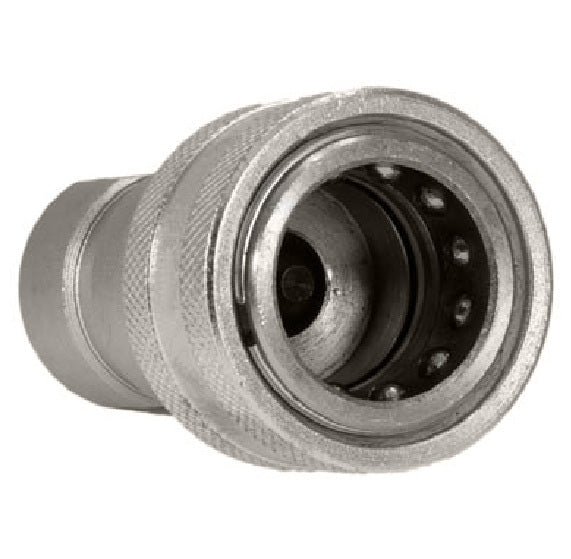 QC-ISOB10-F-06N by Couplamatic | Hydraulic Quick Coupler | ISO B Series | 3/8" Body Size x 3/8-18 Female NPT | Socket | Zinc Plated