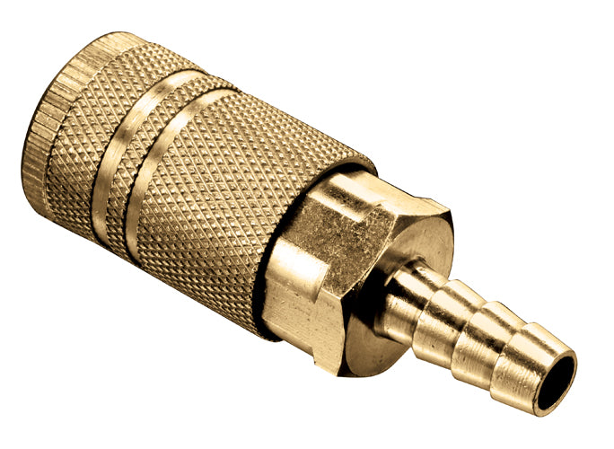 QDAC-6HC by Kuriyama | Industrial Quick Disconnect Coupling | QDAC-HC Series | 1/4" Body Size x 3/8" Hose Barb | Socket | Brass