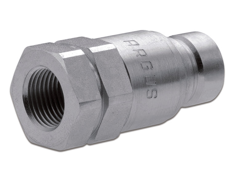 QFM-0808-FNPR ARGUS by Kuriyama | Hydraulic Quick Disconnect Coupling | QF Series | Flat Face Standard ISO 16028 | -08 ISO 16028 x -08 Female NPTF | Plug | Galvanized Steel