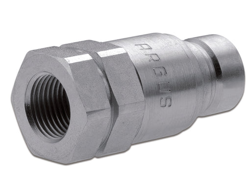 QFM-1216-FORB ARGUS by Kuriyama | Hydraulic Quick Disconnect Coupling | QF Series | Flat Face Standard ISO 16028 | -12 ISO 16028 x -16 Female SAE ORB | Plug | Galvanized Steel
