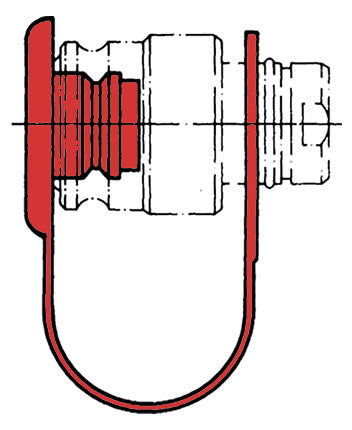 QFP-06 ARGUS by Kuriyama | Hydraulic Quick Disconnect Dust Plug for Female Coupling | QF Series | Flat Face Standard ISO 16028 | for -06 Size | Red | Plastic