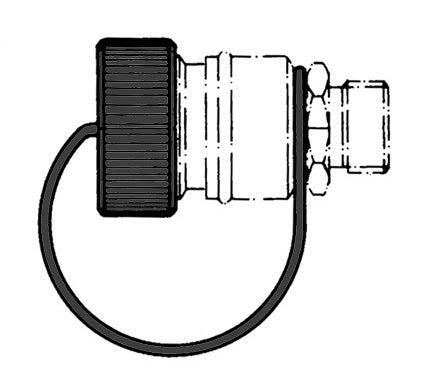 QXC-06 ARGUS by Kuriyama | Hydraulic Quick Disconnect Dust Cap for Male Coupling | QX Series | Screw Coupling Poppet | for -06 Size | Black | Plastic