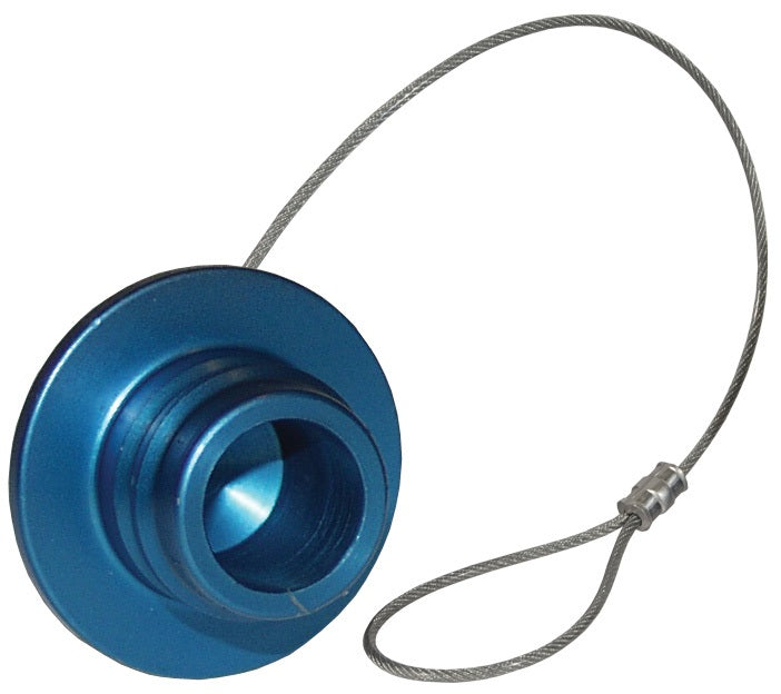 R-CN-PLUG by Dixon Valve | FloMAX R-Series (Roll-Pin Style) | Coolant Fluid Nozzle Plug | Teal/Blue | Anodized Aluminum