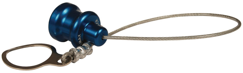 R-CR-CAP by Dixon Valve | FloMAX R-Series (Roll-Pin Style) | Coolant Fluid Receiver Cap | Teal/Blue | Anodized Aluminum