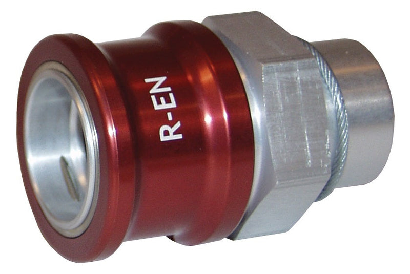 R-EN by Dixon Valve | FloMAX R-Series (Roll-Pin Style) | Engine Oil Nozzle | 3/4" Female NPT | Red | Anodized Aluminum