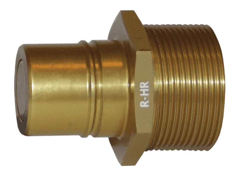 R-HR by Dixon Valve | FloMAX R-Series (Roll-Pin Style) | Hydraulic Oil Receiver | 1.875-12 UN-2A Male NPT x 1.625-12 UN-2B Female NPT | Gold | Anodized Aluminum