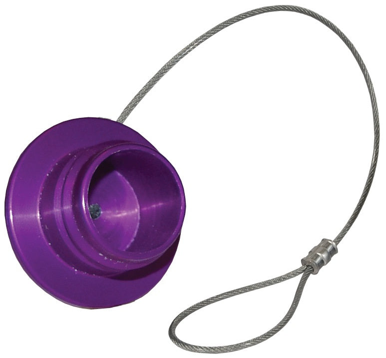 R-TN-PLUG by Dixon Valve | FloMAX R-Series (Roll-Pin Style) | Transmission Fluid Nozzle Plug | Violet/Purple | Anodized Aluminum