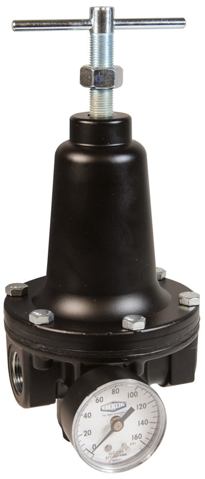 R119-08CG Watts by Dixon Valve | R119-Series | High-Flow Regulator | 1" Size | 400 SCFM | with Gauge | 2 - 125 PSIG Pressure Range