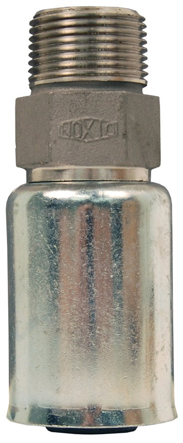 R12P2 by Dixon Valve | Holedall® External Swage Uni-Range Male Coupling | 3/4" Male NPT | Hose OD: From 1-14/64" to 1-18/64" | Stainless / Carbon Steel