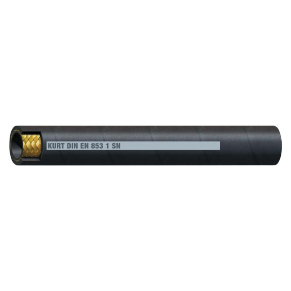 R1S-16 by Kurt Hydraulics | R1S Series | 1in ID x 1.4in ID | 1275 MAWP | 1-Wire Hydraulic Hose with Nitrile Tube and Neoprene Cover | SAE 100R1-S, DIN EN 853 1SN, Applicable MSHA Standards | Black | 165ft Reel