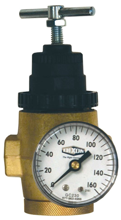 R43-301RG by Dixon Valve | R43 Series 1 | Water Pressure Regulator | 3/8" Port Size | 5 GPM | with Gauge | 5-125 PSI Pressure Range