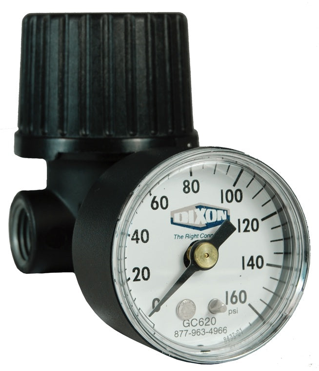 R46-200RG by Dixon Valve | Series 1 | Non-Repairable General Purpose Regulator | 1/4" Female NPT | with Gauge