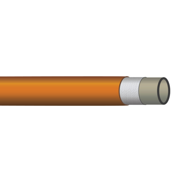 R7-08-NC by Kurt Hydraulics | R7-NC Series | 0.50in ID x 0.81in ID | 2000 MAWP | Non-Conductive Thermoplastic Hydraulic Hose with Polyester Tube and Polyurethane Cover | SAE 100R7 | Orange | 300ft Reel