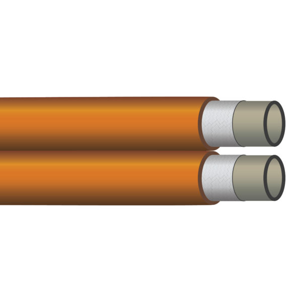 R7-05-TW-NC by Kurt Hydraulics | R7-NC Series | 0.3125in ID x 0.585in ID | 2500 MAWP | Non-Conductive Thermoplastic Hydraulic Hose with Polyester Tube and Polyurethane Cover | SAE 100R7 | Orange | 250ft Reel