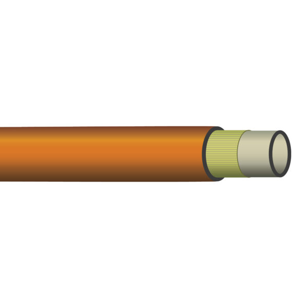 R8-04-NC by Kurt Hydraulics | R8-NC Series | 0.25in ID x 0.485in ID | 5000 MAWP | Non-Conductive Thermoplastic Hydraulic Hose with Polyester Tube and Polyurethane Cover | SAE 100R8 | Orange | 400ft Reel