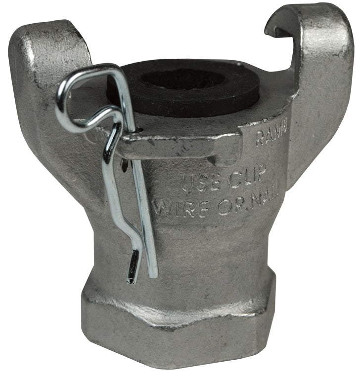 RAM3 Air King® by Dixon Valve | Pneumatic Fitting | 2-Lug Threaded End | Chicago Style x 1/2" Female NPT | 316 Stainless Steel