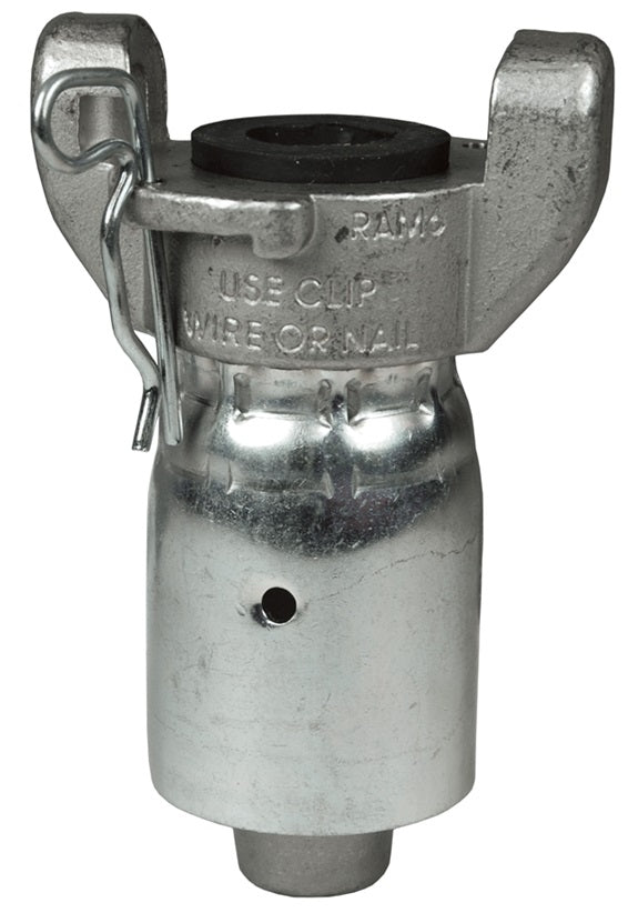 RAM6WF Air King® by Dixon Valve | Pneumatic Fitting with Ferrule | 2-Lug Hose End | Chicago Style x 3/4" Hose ID | Hose OD: From 1-4/64" To 1-22/64" | 316 Stainless Steel