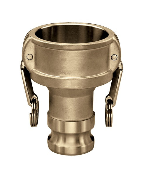 RDA-B3020 by Kuriyama | RDA-B Series | Part DA | Cam & Groove Adapter | 3" Coupler x 2" Adapter | Brass