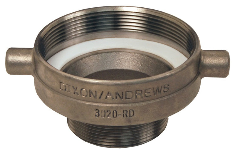 3030RDSSAP by Dixon Valve | Intermodal Tank Transport Adapter | 3" Female BSPP x  3" Male NPT | Stainless Steel