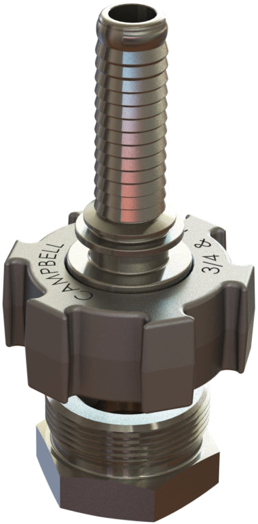 RGJF-6 by Campbell Fittings | Ground Joint Coupling | Female Set | with low-profile nut | 1-1/2" Female NPT Thread x 1-1/2" Hose Shank | Ductile Iron/Steel