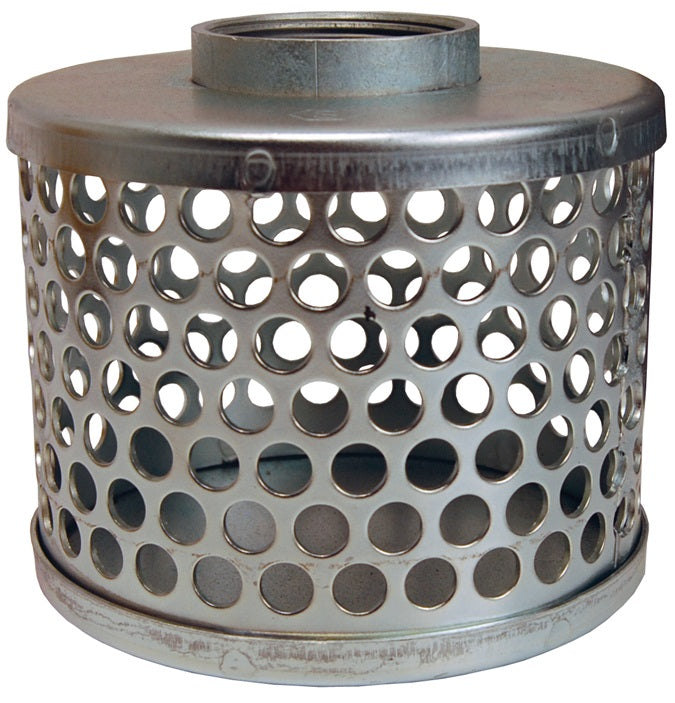 RHS120 by Dixon Valve | Round Hole Strainer | 12" Female NPSM | Zinc Plated Steel