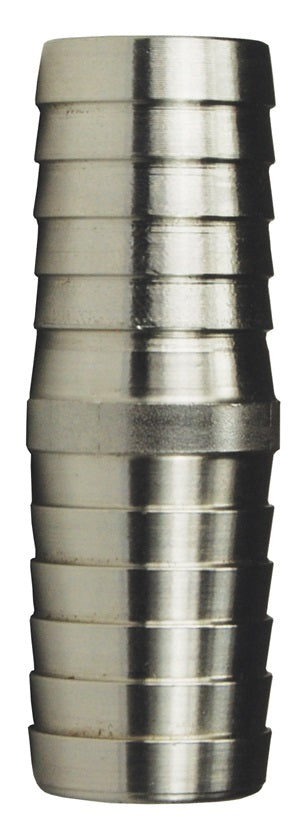 RM2 by Dixon Valve | Short Shank Mender/Splicer | 1/4" Hose ID x 1/4" Hose ID | 2-1/32" Length | 316 Stainless Steel