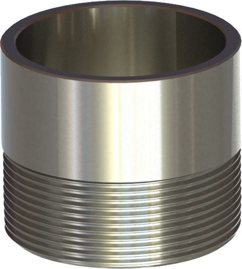RNS-2S by Campbell Fittings | Toe Nipple | 1/2" Male NPT Thread x 1-1/2" Length | 304 Stainless Steel
