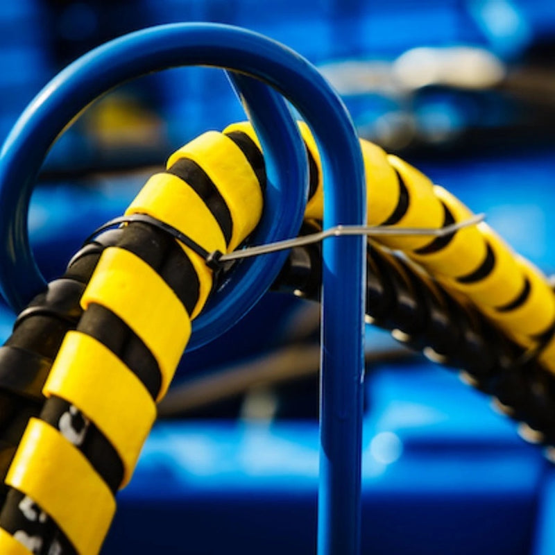 RSG-1.50HDY-66 Rhino™ by SRM Industries | RHINO Spiral Guard | 1.50" Hose ID x 1.30" - 2.17" Hose OD | Yellow | 66ft Length